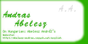 andras abelesz business card
